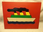 14pcs Puzzle Wooden Boat Vintage Steam Colorful