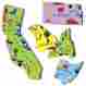 16879179 Eeboo New United States Map Tray Puzzle Model 689196046025