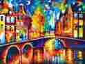 0793462 17113 Buffalo Games Amsterdam From The Cities In Color Collection Jigsaw Puzzle 750 079346171132