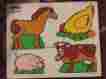 180-05 Playskool Vintage Farm Animals 4 Piece Puzzle