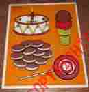 180-15 Playskool Wooden Puzzle Vintage Favorite Dessert 4 Pc 1-3 Yrs 1983 Usa