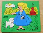185-24 Playskool Vintage Mary Had A Little Lamb Wooden Puzzle