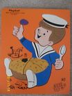 186-20 Playskool Little Jack Horner Wood Frame Puzzle Ages 2-6 Vintage