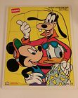 190-01 Goofy Mickey Mouse Puzzle 7 Disney Donald Piece Wooden Rare Playskool