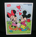 190-08 Playskool Vintage Disney Wooden Mickey Mini Mouse Falling In Love Puzzle