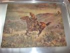 1901 190pc Wooden Jigsaw Puzzle Pony Express Rider 12 X 9 Chicago Color Typeco