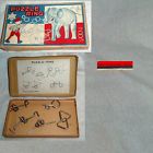 1948-1952 Euc Japan Rare Instruction Metal Puzzle Occupied Original Ring Box