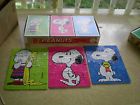 1950-1958-1966 Vintage Peanuts Puzzles Mb Jigsaw 3 Carton