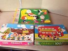 2-100pc L K 3 Vtg Peanuts And The Gang Mb Puzzles 1 250 Pc