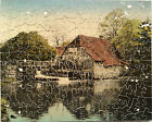 200-19 Milton Bradley Vintage Wooden Premier Jig Saw Puzzle The Old Mill No