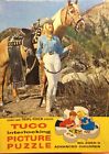 2050-9 Tuco Vtg Puzzle Thick Pieces Cowgirl Horse Western Complete