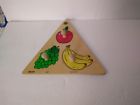 2203 Small World Toys Vtg Wood Puzzle Fruit