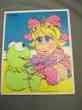 265-10 Cradle Muppet Wood 1983 Playskool Piggy Cat Kermit Baby Puzzle