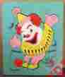 275-17 Playskool Wood Clown Puzzle Vintage 1950s Bozo