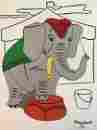 275-22 Playskool Vintage 14 Piece Wooden Preschool Puzzle In Great Condition