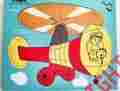 275-29 Playskool Vintage Helicopter Wooden Tray Puzzle 10 Pieces