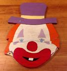 3-piece Antique Vtg Wood Puzzle Clown Child Toy Painted Primitive Folk Art