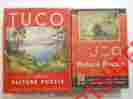 30-40s Tuco Deluze Picture Puzzle Set 2 Countryside By Mead Stream Daybreak In The Tetons