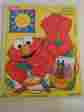 315-07 Playskool Vintage Wooden Tray Puzzle Sesame Street Elmo Loves To Color