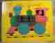 330-2 Playskool Vintage Locomotive 12 Pc Wood Puzzle