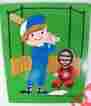 330-32 Playskool Vintage Wooden Tray Frame Puzzle Baseball Game Little Leaguer