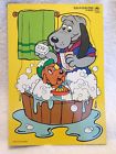41808-1 Golden Pound Puppies Wood Puzzle Rub Dub By Tonka Corp