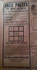 1910 4589 Story Clark Piano Co Detroit Aug 3 Puzzle Caused Scandal Sam Loyd Era