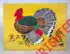 506014 Judy Fa Vintage Turkey Thanksgiving Childrens Wood Frame Tray Puzzle