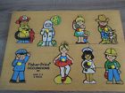508-occupations Fisher Price Vintage Wooden Puzzle Made In Holland