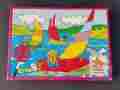 51229 Karnan Vintage Kids In Sailboat Wooden Jigsaw Puzzle 25 Pieces Preowned