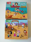 60-piece Milton Bradley 2 Peanuts Gang Jigsaw Puzzles Snoopy Charlie Brown