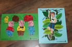 79-80 Judy Instructo Vintage Jack Beanstalk Three Pigs Wood Board Puzzles