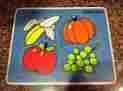 900-10 Tootsie Toy Wooden Board Tray Puzzle 4 Piece Fruit