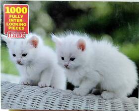 According To Hoyle 041187056008 1995 Two White Kittens 1000 Pc Jigsaw Puzzle