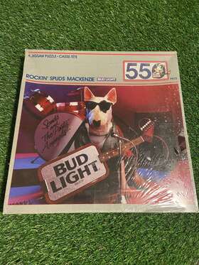 American Publishing 078581061031 Brand New Bud Light Rockinft Spuds Mackenzie Vintage Puzzle 550 Pieces