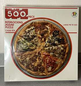 American Publishing 078581065053 Rare Puzzle Large Pie To Go From 1990 500 Piece