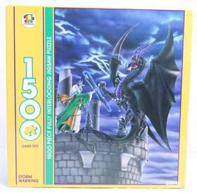 6420 American Publishing New Dragon Wizard Fantasy Jigsaw Puzzle Storm Warning 1500pc Rare Factory Sealed
