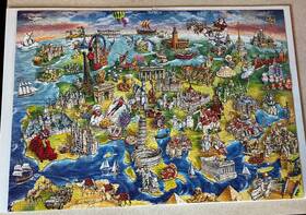 Anatolian 698543145573 European World 2018 1500 Piece Jigsaw Puzzle 100% Complete