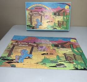 Apc 078581016406 My Little Pony Ranch Puzzle 1983 Jigsaw Farm Cactus Cabin 125 Pieces Complete