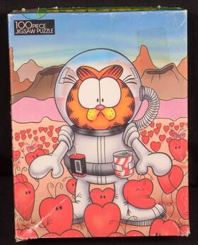 Aquarius 840391152731 Garfield 100 Piece Jigsaw Puzzle Astronaut Aliens Complete Very Good Co
