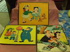 Baby1954 Stop Girl Lulu Pre-school Inlaid Puzzles 3 Vintage