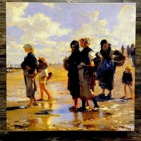 Battle Road Press 780934967686 The Oyster Gatherers Of Cancale 500 Piece Jigsaw Puzzle Rare