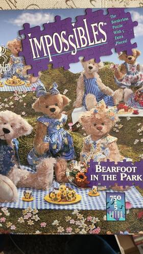 Be Puzzled 023332300174 Bepuzzled Impossibles 750 4 Piece Borderless Jigsaw Puzzle Bearfoot In The Park