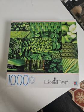 Big Ben 778988300374 Mb Puzzle Greens 1000 Piece Jigsaw Nib