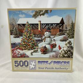 Bits And Pieces 192949007780 Countryside Christmas Puzzle 500 Pc Alan Gianna 18x24 Inch