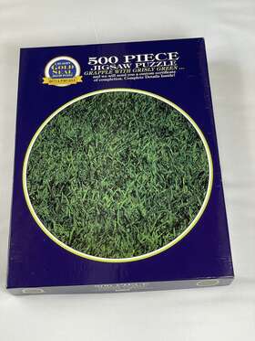 Bits & Pieces 704812401238 And - Grapple With Grisly Green Round Grass Puzzle 500
