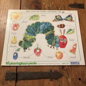 Briarpatch 761707012016 Vintage 1993 Eric Carle Very Hungry Caterpillar Kids 18 Pc Puzzle