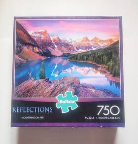 Buffalo 079346170920 Reflections Mountains On Fire Puzzle 750 Piece 24in X 18in Free Shipping