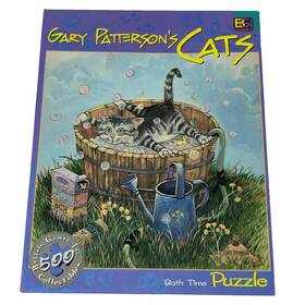 Buffalo Games 079346003211 Htf Gary Patterson Cats Bath Time 2001 Jigsaw 500pc