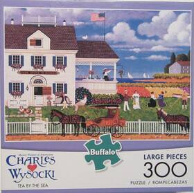 Buffalo Games 079346026166 Wysocki S Americana Tea By The Sea 300 Large Pc. Puzzle Complete